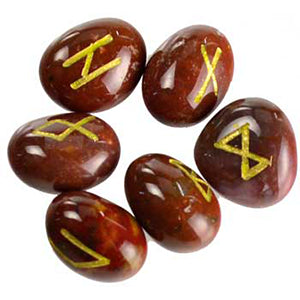 Fancy Jasper rune set - Wiccan Place