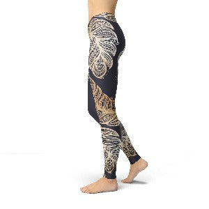 Jean Peacock Feathers Leggings