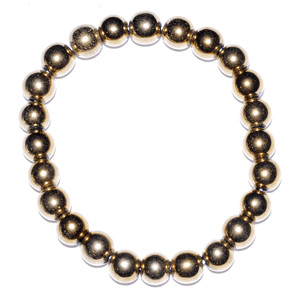 Gold plated Hematite Bracelet 8mm