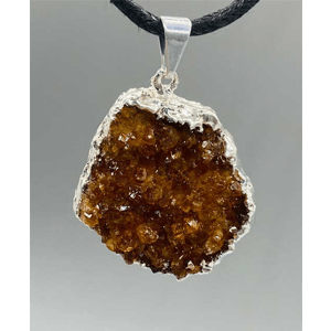 Citrine druse pendant