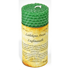 Lughnasadh Lailokens Awen candle 4"