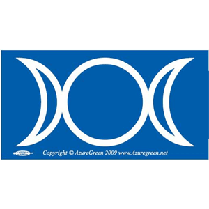 Triple Moon bumper sticker