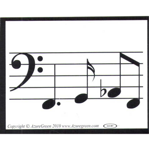 Music Line bumper sticker 3 3/4" x 3"