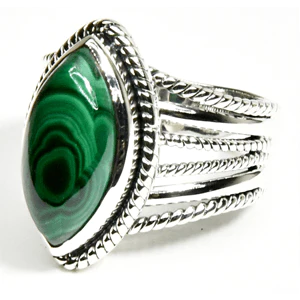 Malachite Ring size 10