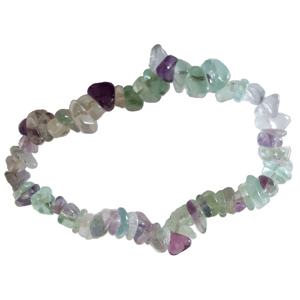 Fluorite chip stretch bracelet 4mm