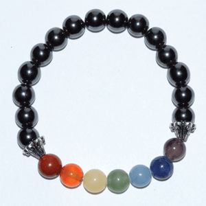 Chakra/ Hematite Bracelet 8mm