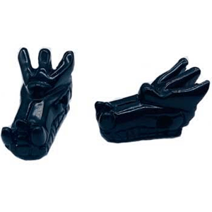 Dragon's Head Obsidian, Black (set of 2) 1 3/4"