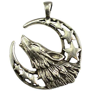 Howling Moon Celestial Amulet Necklace - Wiccan Place