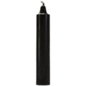 Black pillar candle 9"