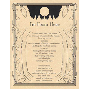 I'm From Here poster - Wiccan Place