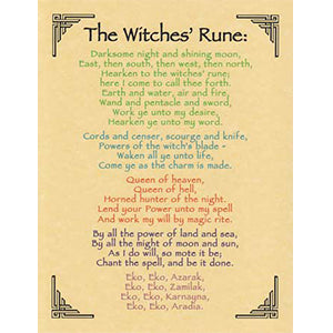 Witches' Rune poster - Wiccan Place