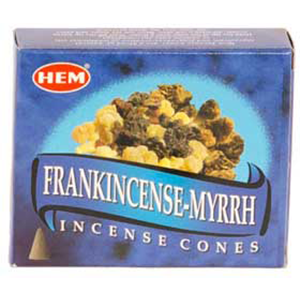 Frankincense & Myrrh HEM Incense Cones 10 pack - Wiccan Place