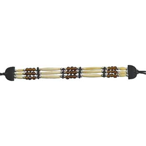 Brown Beaded Bone Choker - Wiccan Place