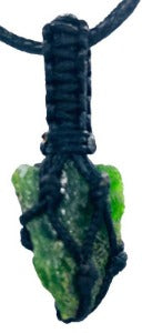 Chrome Diopside Rough Tread Cage Pendant