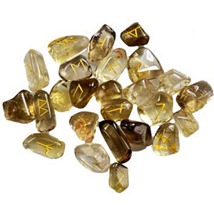 Citrine rune set - Wiccan Place