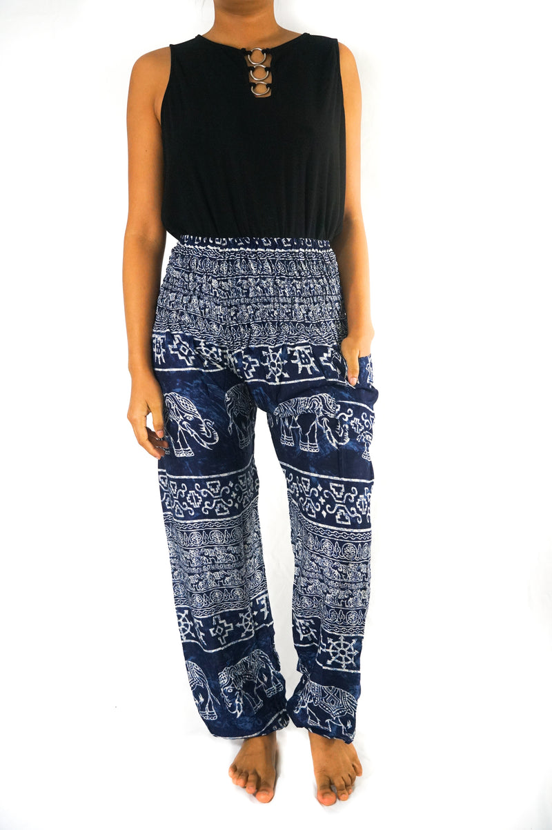 Blue Elephant Pants Women Boho & Hippie Harem Pants - Pants