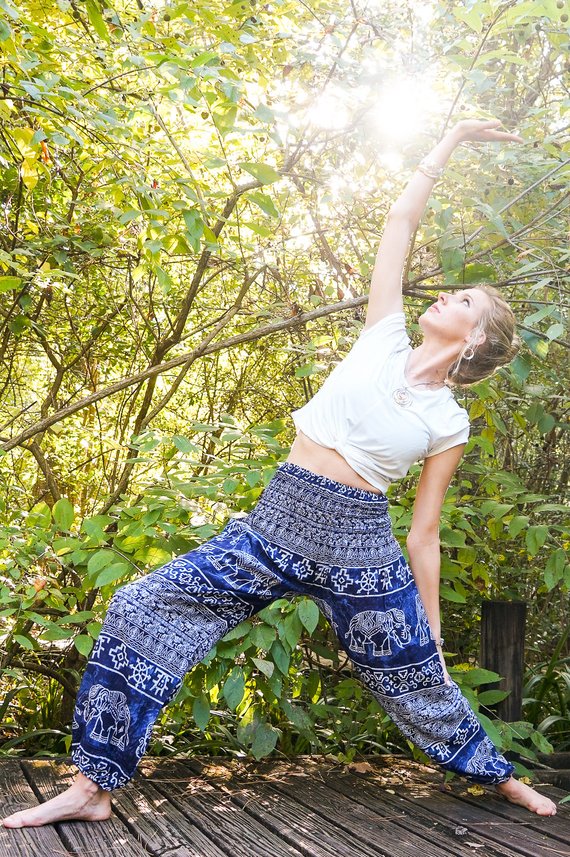 Blue Elephant Pants Women Boho & Hippie Harem Pants - Pants