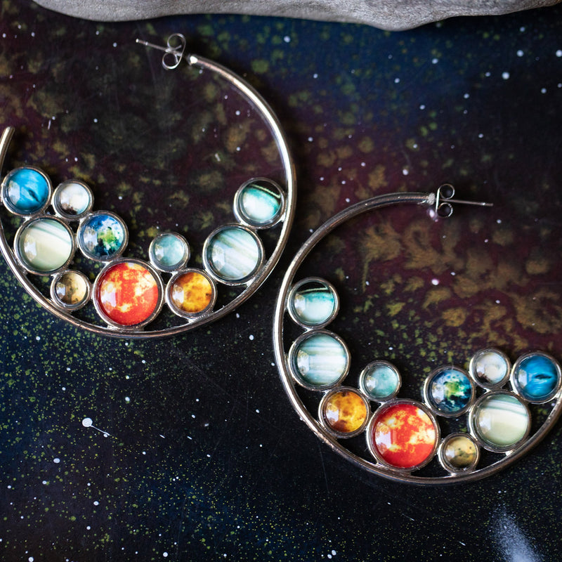 Solar System Hoop Earrings